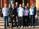 Gruppenfoto aller anwesenden Preisträger des Ravenstein-Förderpreises 2005 mit dem Stiftungsverwalter Herrn Dr. Schöttler und dem Vorsitzenden der Jury Herrn Urbanke.